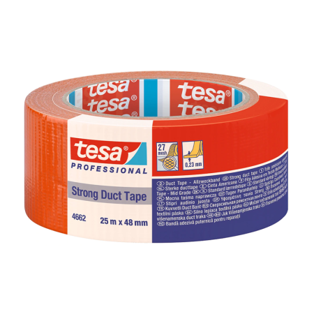 Ruban adhésif extra-fort "4662" orange 25M x 48MM TESA