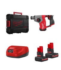 Perforateur SDS Plus 12V M12 FHAC16-0X + 2 batteries 12V HB 5 Ah + 1 chargeur C12C MILWAUKEE