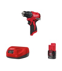 Perceuse visseuse 12V M12 BLDDRC + 1 batterie 12V 2 Ah + 1 chargeur C12C MILWAUKEE