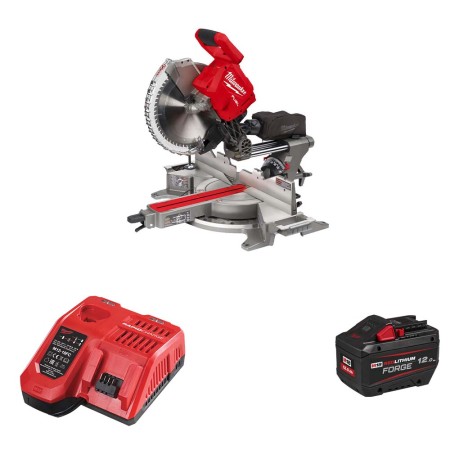 Scie à onglet radiale Ø305 mm 18V M18 FMS305-121 + 1 batterie FB 12 Ah + chargeur M12-18 FC MILWAUKEE