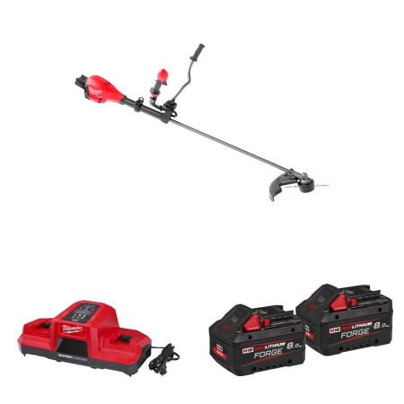 Débroussailleuse 18V M18 F2BCU-0 + 2 batteries Forge 18V 8Ah + 1 Chargeur M18 DBSC MILWAUKEE