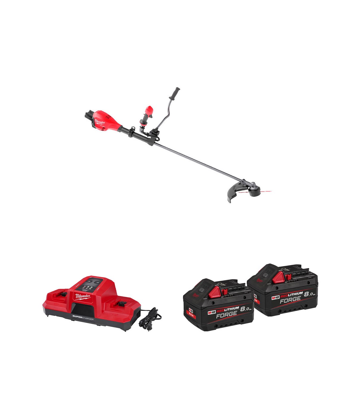 Débroussailleuse 18V M18 F2BCU-0 + 2 batteries Forge 18V 8Ah + 1 Chargeur M18 DBSC MILWAUKEE