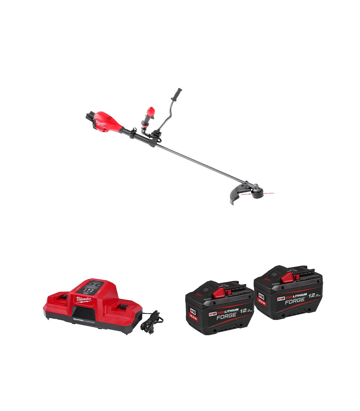 Débroussailleuse 18V M18 F2BCU-0 + 2 batteries Forge 18V 12Ah + 1 Chargeur M18 DBSC MILWAUKEE