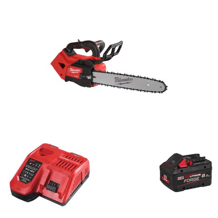 Tronçonneuse d'élagage 35 cm M18 FTHCHS35-0 + 1 batterie Forge 18V 8 Ah + chargeur M12-18 FC MILWAUKEE
