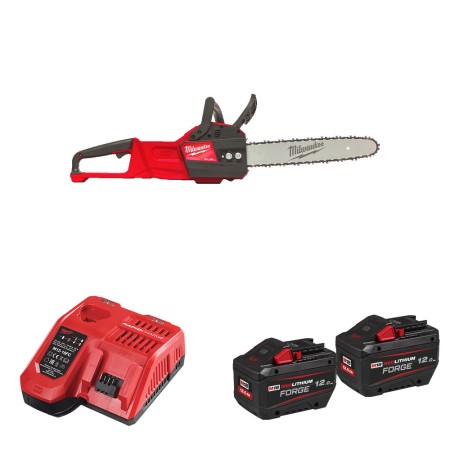 Tronçonneuse 35 cm M18 FCHS35-0 + 2 batteries Forge 18V 12 Ah + 1 chargeur M12-18FC MILWAUKEE