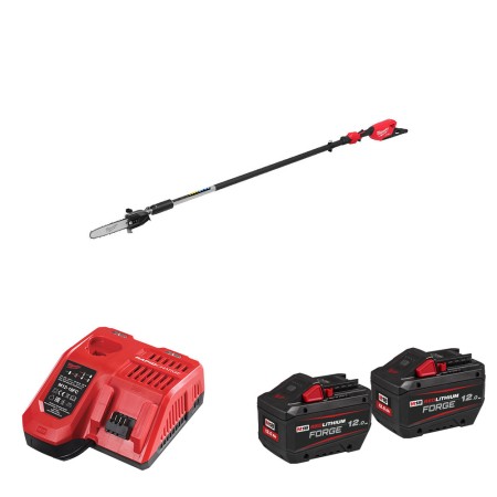 Tronçonneuse d'élagage télescopique M18 FTPS30-0 + 2 batteries Forge 18V 12 Ah + 1 chargeur M12-18 FC MILWAUKEE