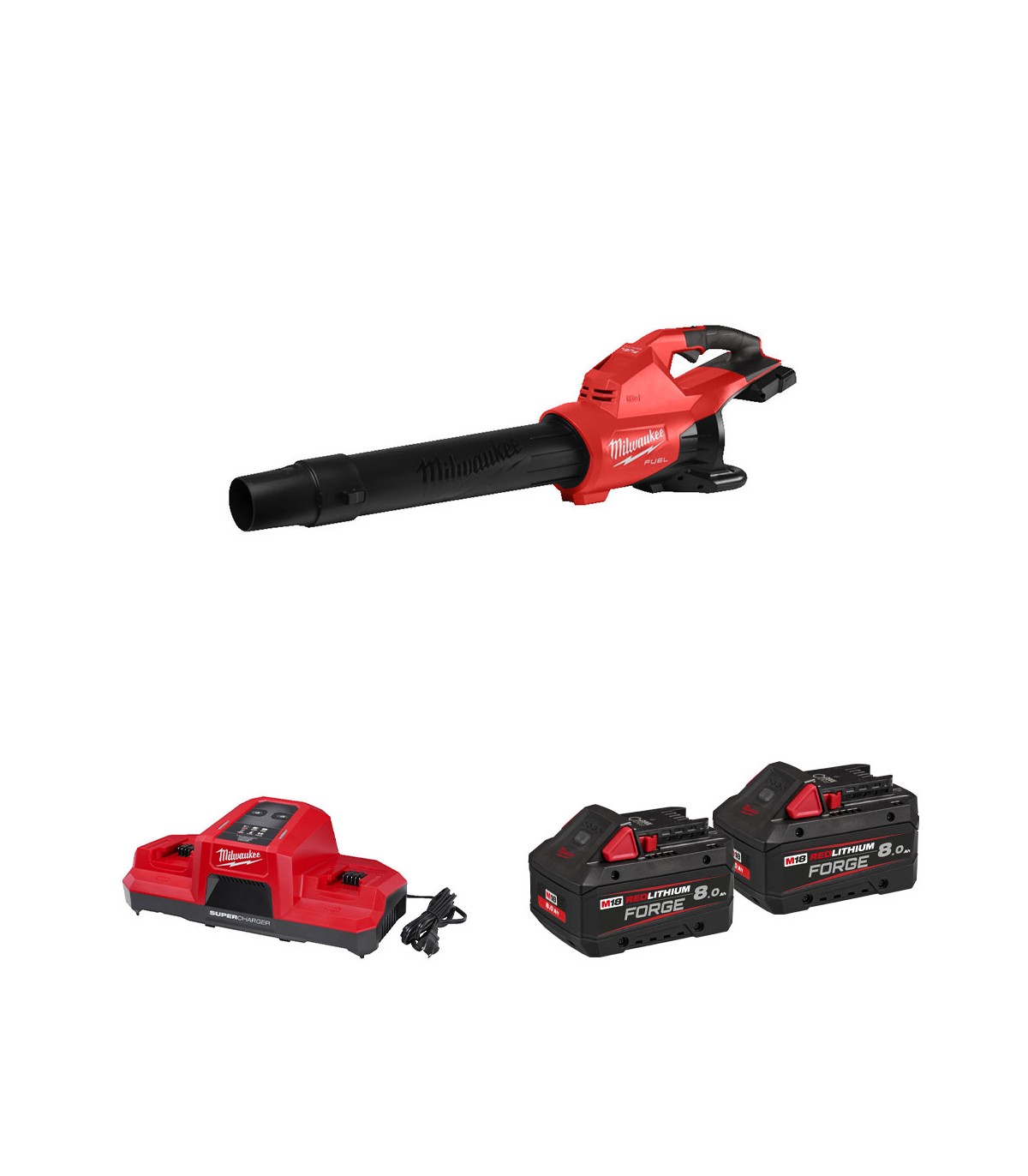 Souffleur 36V M18 F2BL-0 + 2 batteries Forge 18V 8 Ah + 1 chargeur double M18 DBSC MILWAUKEE