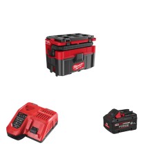 Aspirateur 18V M18 FPOVCL-0 + 1 batterie Forge 18V 8 Ah + chargeur M12-18FC MILWAUKEE