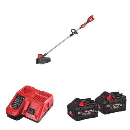 Débroussailleuse 18V M18 BLLT-0 + 2 batteries Forge 18V 8 Ah + Chargeur M12-18 FC MILWAUKEE