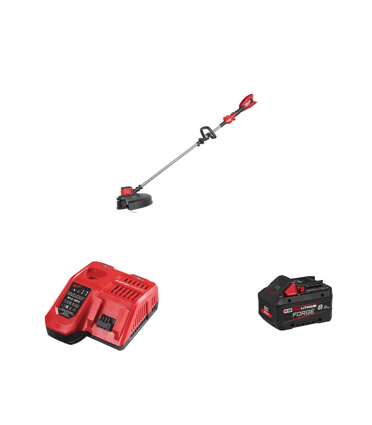 Débroussailleuse 18V M18 BLLT-0 + 1 batterie Forge 18V 8 Ah + Chargeur M12-18 FC MILWAUKEE
