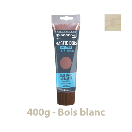 Mastic bois tube 400g Bois blanc BLANCHON