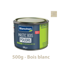 Mastic Bois Poudre Bois blanc 500g BLANCHON
