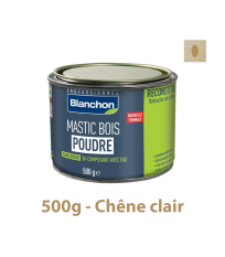 Mastic Bois Poudre Chêne clair 500g BLANCHON