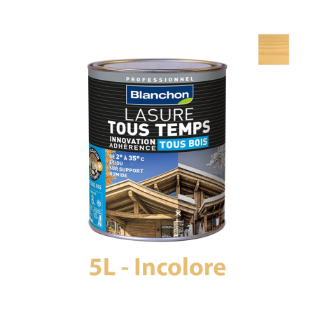 Lasure "Tous Temps" Incolore 5L BLANCHON