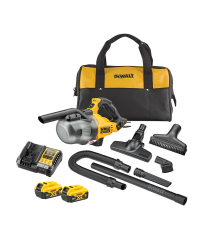 Aspirateur à main 18V DCV501LN-XJ +2 batteries 18V 5 Ah + chargeur DCB1104-QW DEWALT