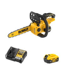 Tronçonneuse 18V 30cm DCMCS565N-XJ + 1 batterie 18V 5 Ah + chargeur DCB1104-QW DEWALT