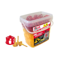 Kit 400 croisillons linéaires 2MM + 50 têtes monoblocs rouges TALIAPLAST