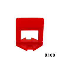 Lot de 100 brides auto-nivelantes 3MM Rouge TALIAPLAST