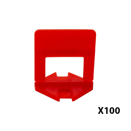 Lot de 100 brides auto-nivelantes 3MM Rouge TALIAPLAST