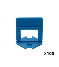 Lot de 100 brides auto-nivelantes 1,5MM Bleu TALIAPLAST