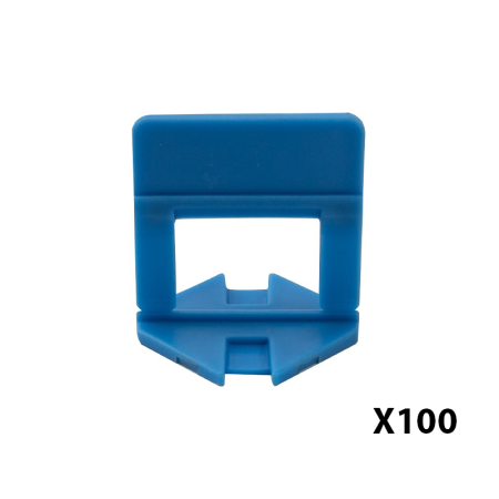 Lot de 100 brides auto-nivelantes 1,5MM Bleu TALIAPLAST