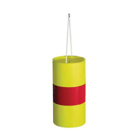 Fardier cylindrique TALIAFLUO jaune bande retro rouge TALIAPLAST