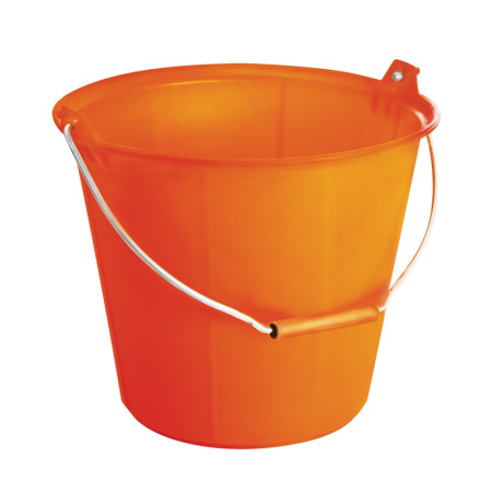 Seau PRO taliaFLUO Orange 13L poignée et ergots TALIAPLAST