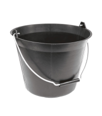 Seau plastique 11L Noir poignée TALIAPLAST