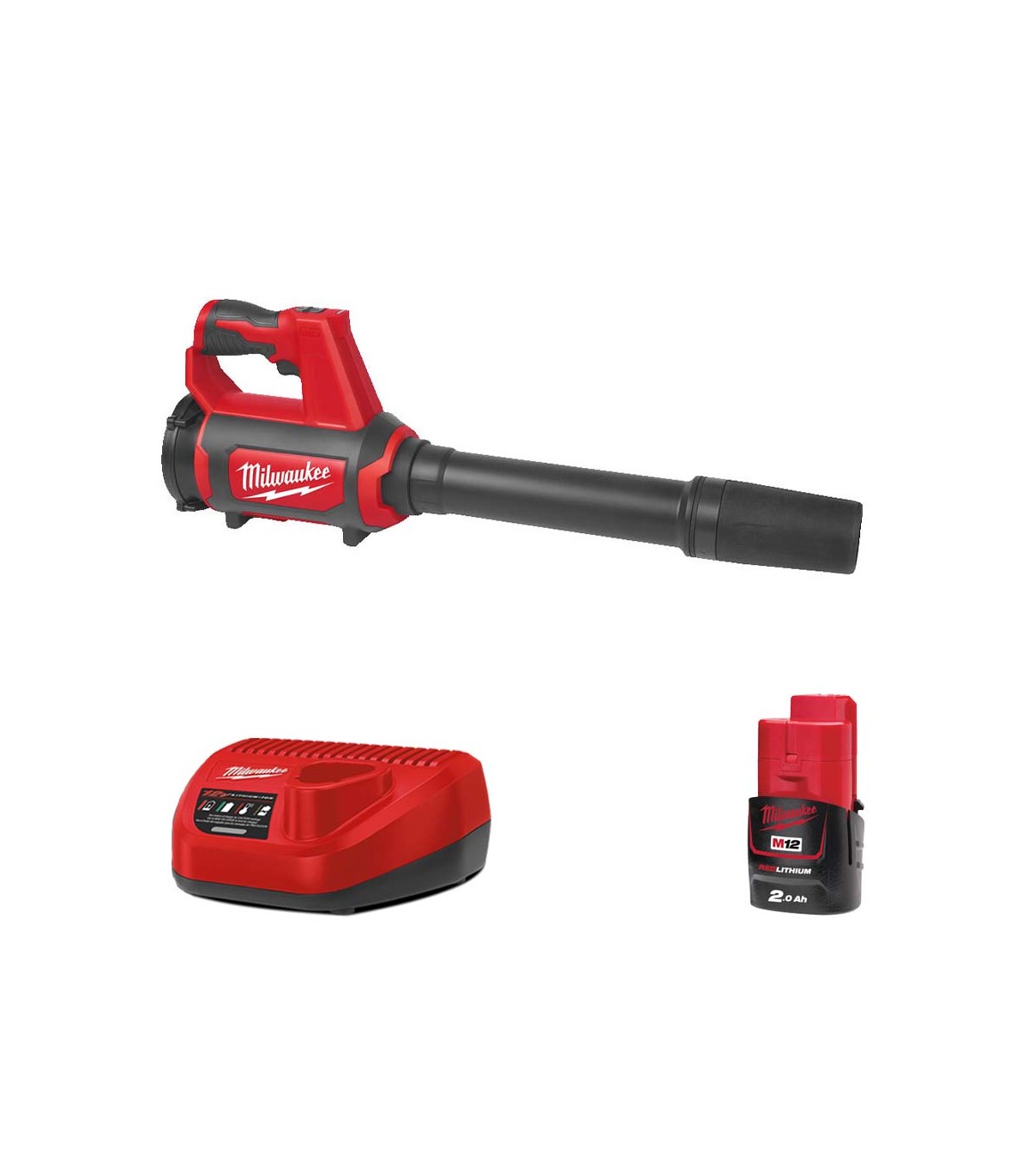 Souffleur 12V M12 BBL-0 + 1 batterie 2 Ah 12 V + chargeur C12C MILWAUKEE