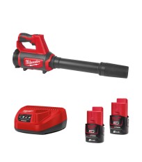 Souffleur 12V M12 BBL-0 + 2 batteries 2 Ah 12 V + chargeur C12C MILWAUKEE