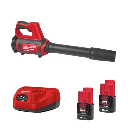 Souffleur 12V M12 BBL-0 + 2 batteries 2 Ah 12 V + chargeur C12C MILWAUKEE
