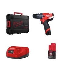 Perceuse visseuse à percussion 6en1 M12 FPDXKIT-0X + 1 batterie 2 Ah 12 V + chargeur C12C MILWAUKEE