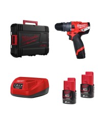 Perceuse visseuse à percussion 6en1 M12 FPDXKIT-502X + 2 batteries 2 Ah 12 V + chargeur C12C MILWAUKEE