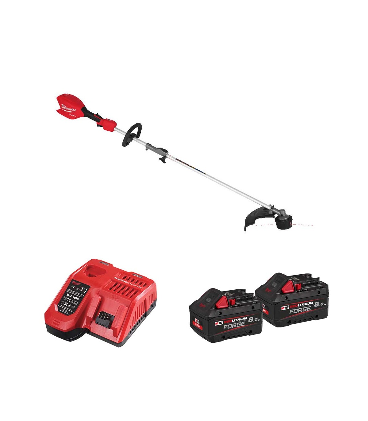 Kit combi coupe-bordure 18V M18 FOPHLTKIT2-0 + 2 batteries FB 8 Ah + chargeur M12-18 FC MILWAUKEE