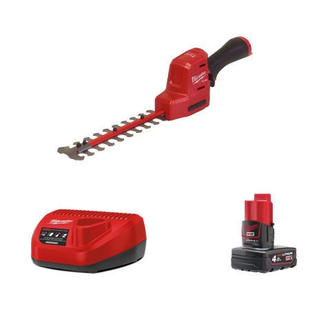 Taille-haies 20cm M12 FHT20-0 + 1 batterie 4 Ah 12 V + chargeur C12C MILWAUKEE