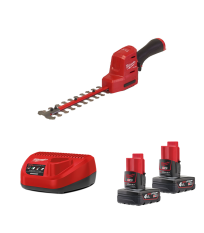 Taille-haies 20cm M12 FHT20-402 + 2 batteries 4 Ah 12 V + chargeur C12C MILWAUKEE