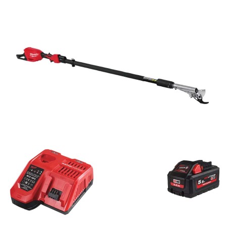 Sécateur sur perche télescopique M18 BLTS-551 + 1 batterie HB 5,5 Ah + chargeur M12-18 FC MILWAUKEE