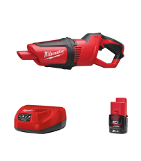 Aspirateur compact de chantier M12 HV-0 + 1 batterie 2 Ah 12 V + chargeur C12C MILWAUKEE
