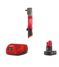 Boulonneuse d'angle ½″ M12 FRAIWF12-0 + 1 batterie 4 Ah 12 V + chargeur C12C MILWAUKEE