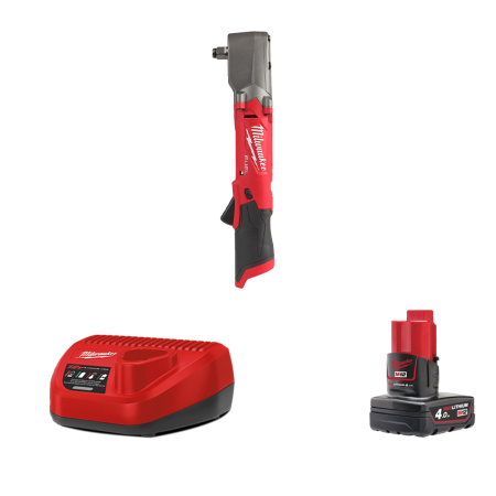 Boulonneuse d'angle ½″ M12 FRAIWF12-0 + 1 batterie 4 Ah 12 V + chargeur C12C MILWAUKEE