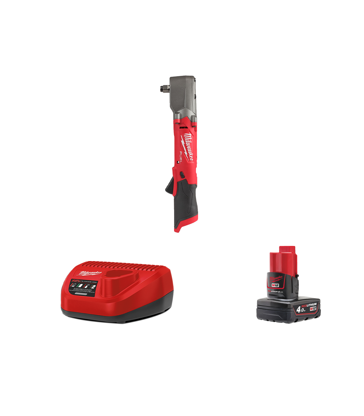 Boulonneuse d'angle ½″ M12 FRAIWF12-0 + 1 batterie 4 Ah 12 V + chargeur C12C MILWAUKEE