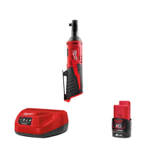Clé à cliquet ¼″ M12 IR-0 + 1 batterie 12V 2 Ah + chargeur C12C MILWAUKEE