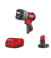 Torche LED longue portée M12 SLED-0 + 1 batterie 4 Ah 12 V + chargeur C12C MILWAUKEE