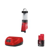 Lanterne de chantier LED M12 LL-0 + 1 batterie 2 Ah 12 V + chargeur C12C MILWAUKEE