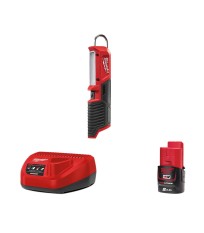 Baladeuse LED M12 SL-0 + 1 batterie 2 Ah 12 V + chargeur C12C MILWAUKEE