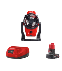 Ventilateur M12 AF-0 + 1 batterie 4 Ah 12 V + chargeur C12C MILWAUKEE