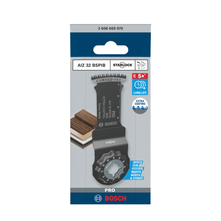Lame plongeante Starlock PRO AIZ 32 BSPIB 32x50mm bois dur BOSCH