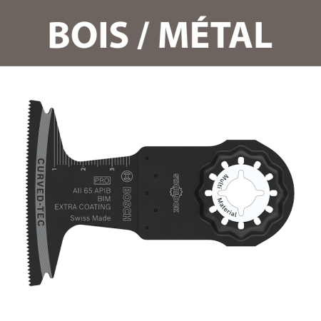 Lame plongeante Starlock PRO AII 65 APIB 65x40 mm bois et métal BOSCH