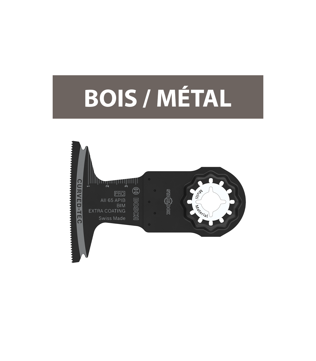 Lame plongeante Starlock PRO AII 65 APIB 65x40 mm bois et métal BOSCH