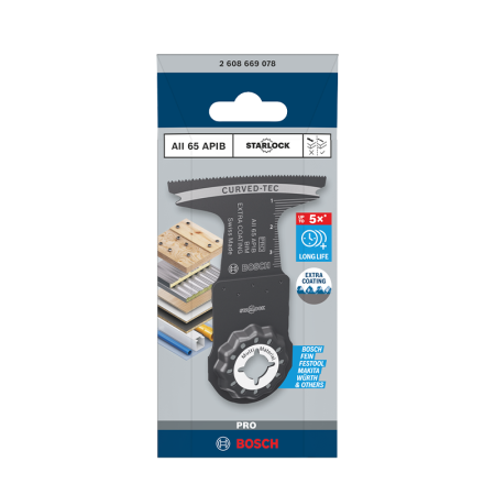 Lame plongeante Starlock PRO AII 65 APIB 65x40 mm bois et métal BOSCH